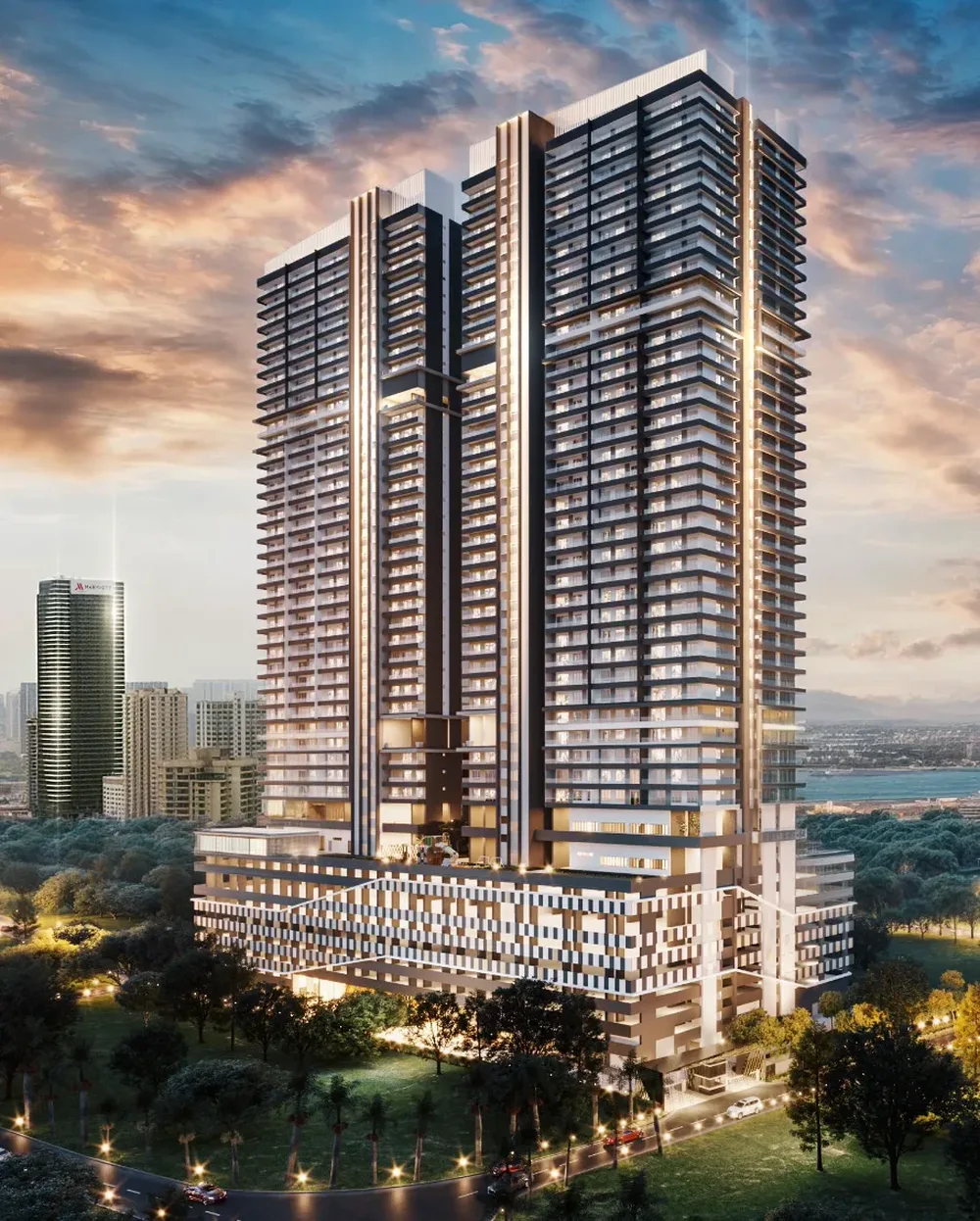Lumina Residence，坐落 Pykett Avenue 的两座 44 层大厦，Georgetown